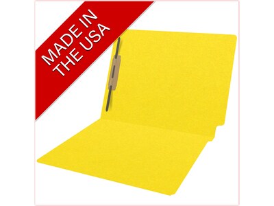 Medical Arts Press Heavy Duty End Tab File Folder, Straight-Cut, Letter Size, Yellow, 40/Box (S-09461-YLW)