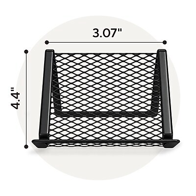 TRU RED Wire Mesh Business Card Holder, Single-Compartment, Matte Black – Desktop Organizer for Professional Card Display