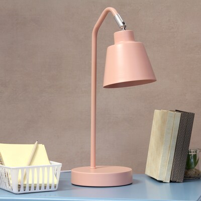 Simple Designs Sleek Essentials LED Desk Lamp, 16", Blush Pink (LD1077-BPK)