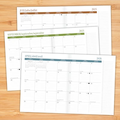 2025-2026 Willow Creek Bluesy Floral 7.5" x 9.5" Academic Year Monthly Planner, Multicolored (56912)