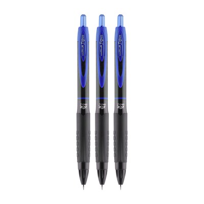 uniball 307 Retractable Gel Pens, Medium Point, 0.7mm, Blue Ink, 3/Pack (1927593)