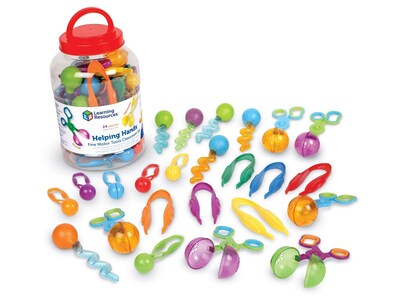 Learning Resources Helping Hands Fine Motor Tools Classroom Set, Assorted Colors (LER5551)