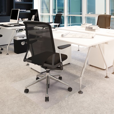 Floortex Cleartex Advantagemat Carpet Chair Mat, 48" x 60", Designed for Medium-Pile Carpet, Vinyl (1115226LV)