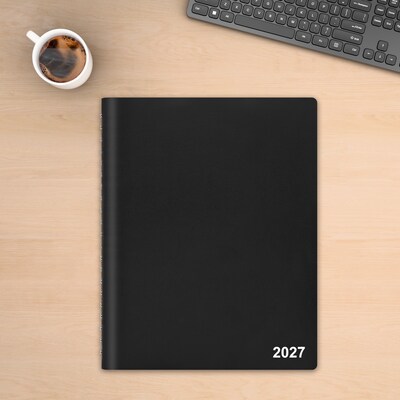 2027 Staples 8" x 11" Four-Person Daily Appointment Book, Black (ST58479)
