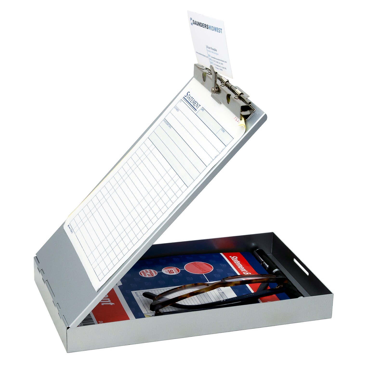 Saunders Redi-Rite Aluminum Storage Clipboard, Memo Size, Silver (SAU00213)