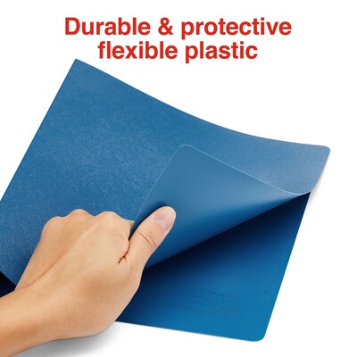 Staples 1" 3-Ring Hanging Binders, Blue (ST62618)