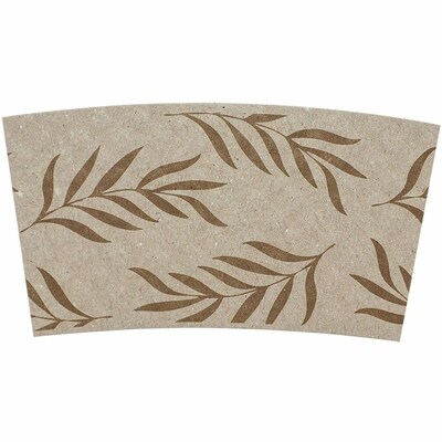 World Centric Compostable Paper Cup Sleeve, 8 oz. Cup, Natural, 2/Carton (WORSLPAME)