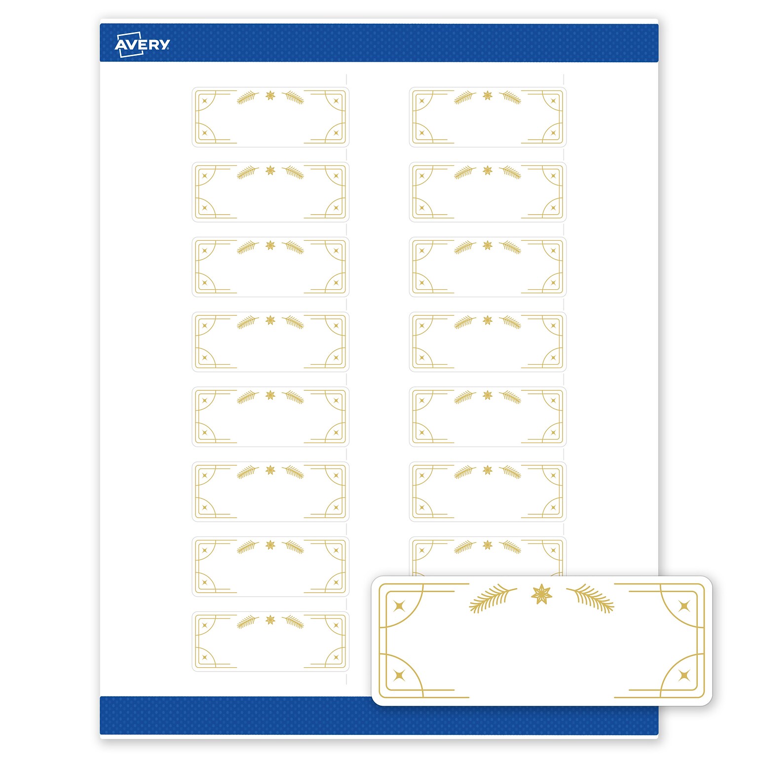 Avery Rectangle Multipurpose Labels, 1 x 2-5/8, White, 160/Pack (19479370641)