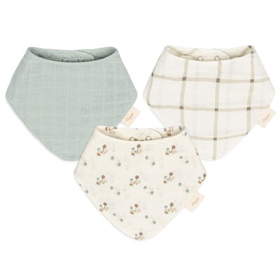 Organic Cotton 3-pc. Poppy Bib Set