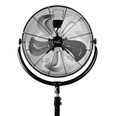 Vie Air Industrial 20 Pedestal Fan, 3-Speed, 3-Speed, Black (93896360M)