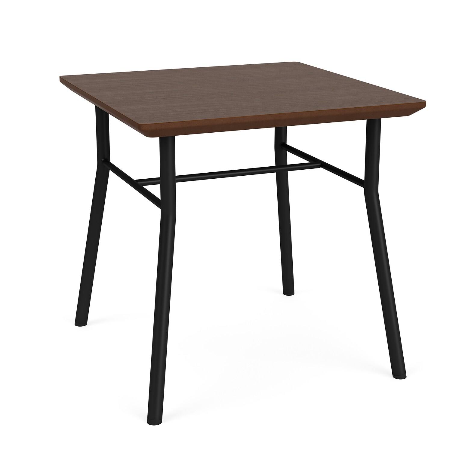 Lesro Chat 20W x 20D Laminate End Table, Riftwood Walnut/Black (CX0620.SBK.TRW)