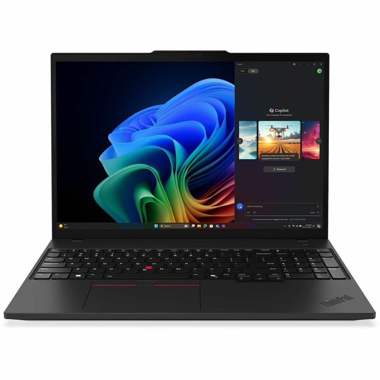 Lenovo ThinkPad T16 Gen 4 16 AI Laptop, Copilot+ PC, AMD Ryzen AI 5 PRO 340, 2 GHz, 16GB RAM, 256GB SSD, Windows 11 Pro, Black