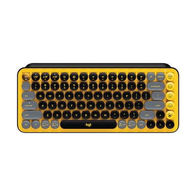 Logitech POP Keys Wireless Mechanical Keyboard, Blast Yellow (920-010707)