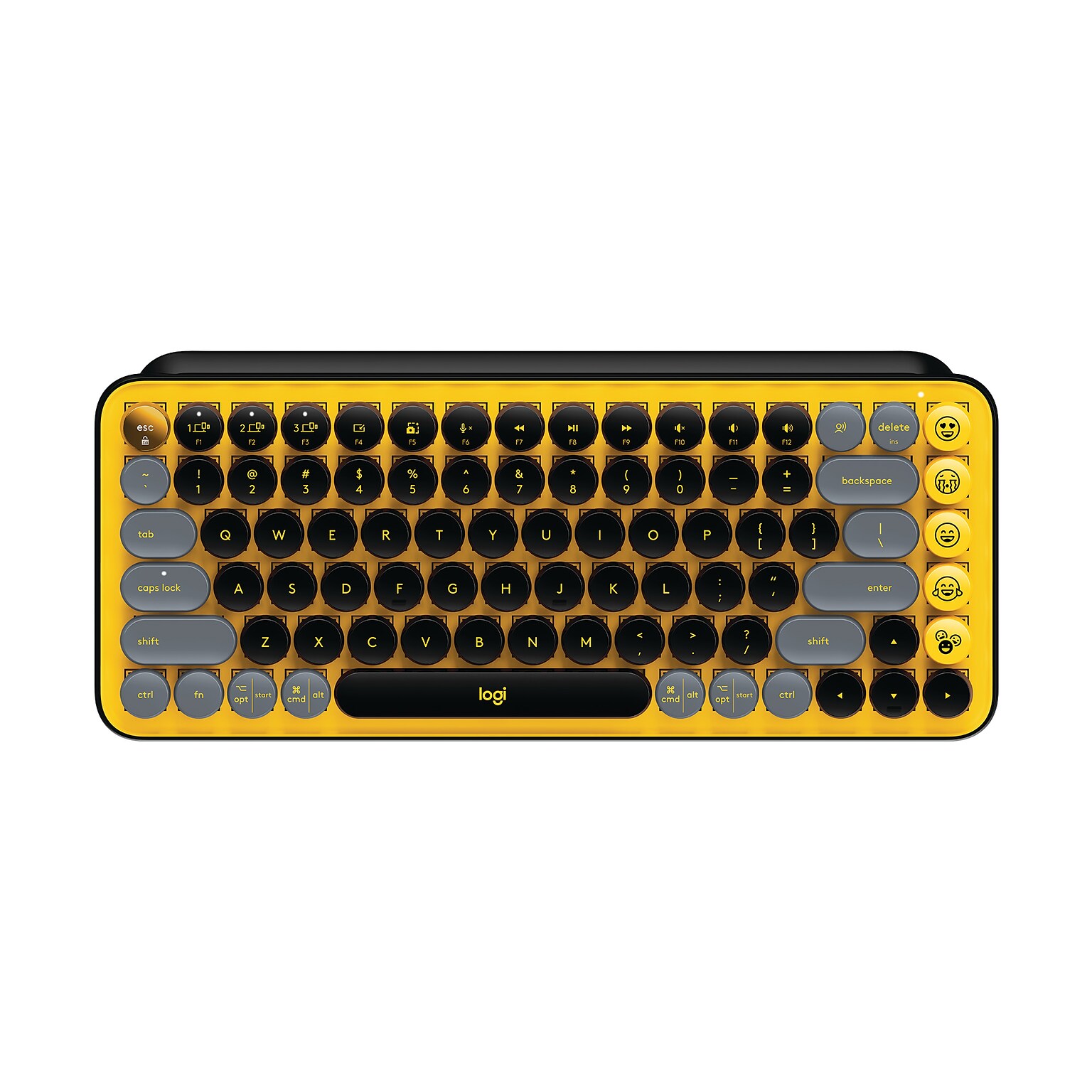 Logitech POP Keys Wireless Mechanical Keyboard, Blast Yellow (920-010707)