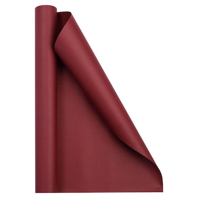 JAM Paper Short Mini Roll Wrapping Paper, 26.3 sq. ft., Burgundy Maroon, 2/Pack(277013522263a)