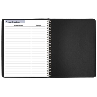 2026 AT-A-GLANCE DayMinder 7" x 8.75" Weekly Planner, Faux Leather Cover, Black (G535-00-26)