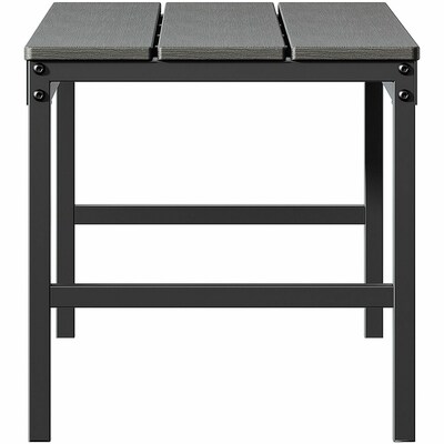 Lorell Faux Wood Outdoor Bench, Gray (LLR42670)