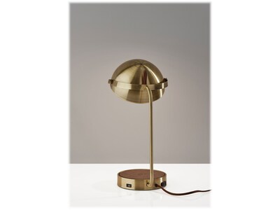Adesso Brooks Desk Lamp, 18", Antique Brass (3000-21)