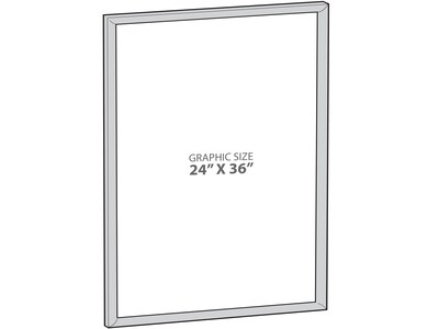 Azar Sign Holder, 24 x 36, Silver Plastic (300344-SLV)