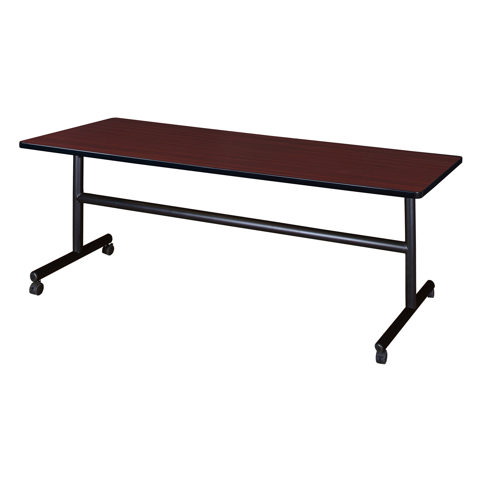 Regency Kobe 72 x 30 Flip Top Mobile Training Table, Mahogany (MKFT7230MH)
