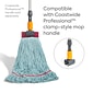 Coastwide Professional™ Looped-End Wet Mop Head, Large, Recycled PET, 5" Headband, Blue (CW57754)