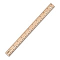 Staples 12 Wooden Imperial/Metric Ruler (51891)
