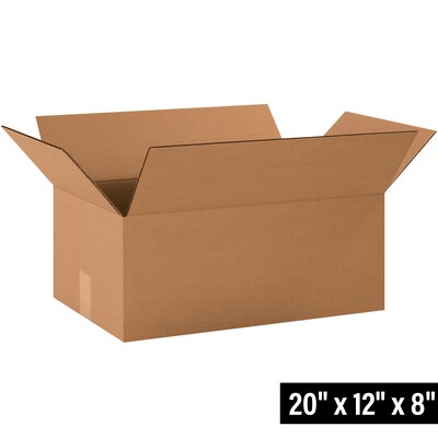 20 x 12 x 8 Shipping Boxes, 32 ECT, 20/Bundle (20128)