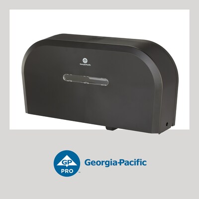 Georgia-Pacific Jumbo Jr. Dual-Roll Toilet Paper Dispenser, Black (59210)