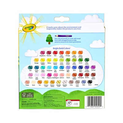 Crayola Kids' Colored Pencils, Assorted Colors, 50/Box (68-4050)