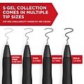 Sharpie S-Gel Retractable Gel Pens, 0.38 mm, Ultra Fine Point, Black Ink, Dozen (2140521)