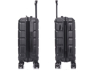 DUKAP Sense 20" Hardside Suitcase, 4-Wheeled Spinner, TSA Checkpoint Friendly, Black (DKSEN00S-BLK)
