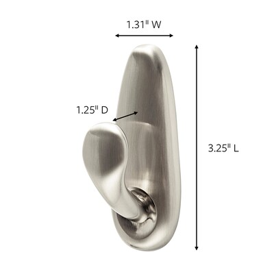 Command Medium Forever Classic Hook, 3 lb., Brushed Nickel (FC12-BN-ES)