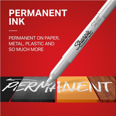 Sharpie Permanent Markers, Fine Point, Metallic, 3/Pack (2237104)