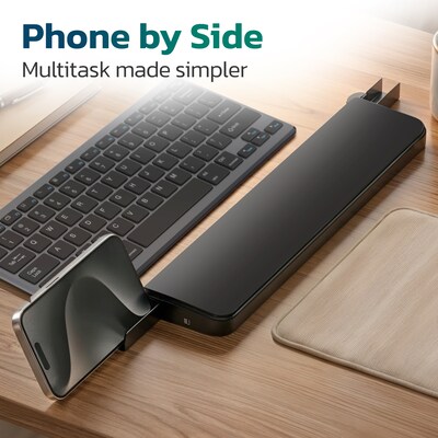 Purely D78 All-in-One Ergonomic Keyboard Wrist Rest with Cleaning Kit, Black (PCKOD78)