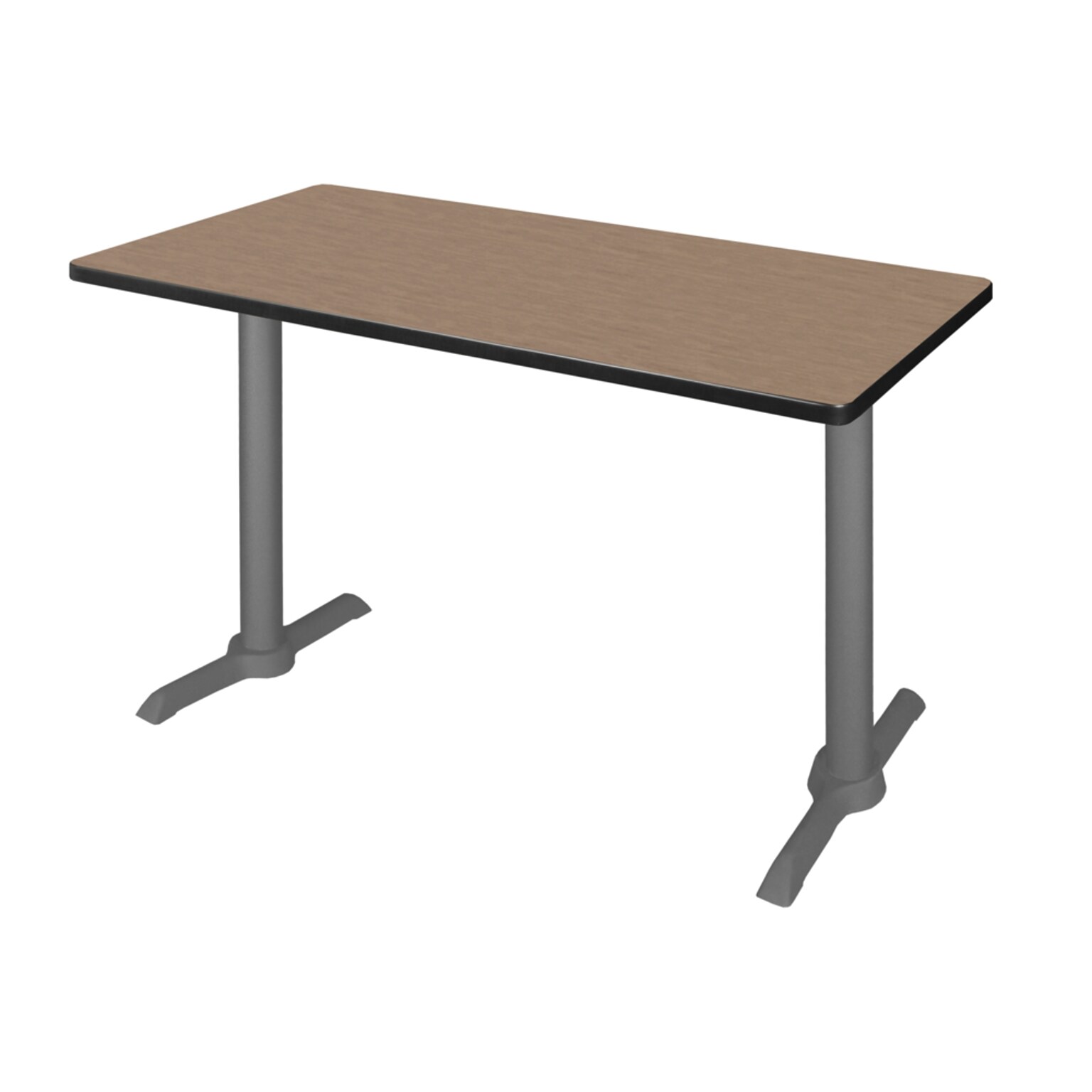 Regency Cain Steel T-Base Training Seminar Table, 42 x 24, Noble Oak/Grey Base (MTRCT4224NOGY)
