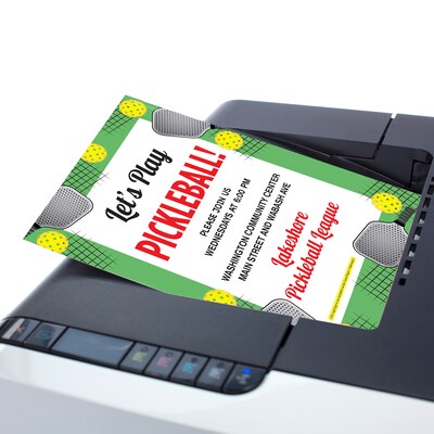 Great Papers Pickleball Everyday Letterhead, Multicolor, 50 Sheets/Pack (2025017)