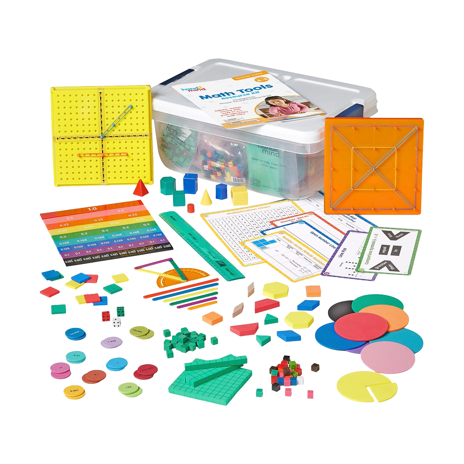 hand2mind Math Tools Resource Kit for Grades 4-5, Manipulative, Assorted Colors (95877)