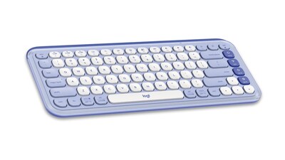Logitech POP Icon Keys Wireless Keyboard, Lilac/Off White (920-013050)