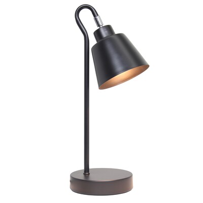 Simple Designs Sleek Essentials LED Desk Lamp, 16, Black (LD1079-BLK)
