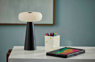 Adesso Ozzie LED Cordless Indoor/Outdoor Table Lamp, 11.25H, Black (3114-01)