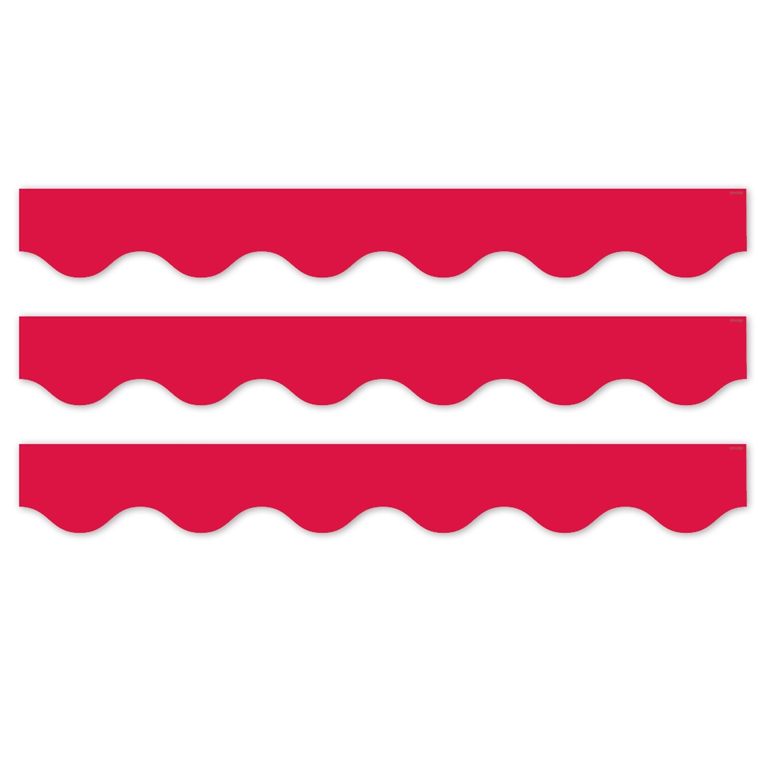 Creative Teaching Press Core Decor EZ Border, 3 x 2, Red Wavy, 24/Pack, 3 Packs/Bundle (CTP11063-3)