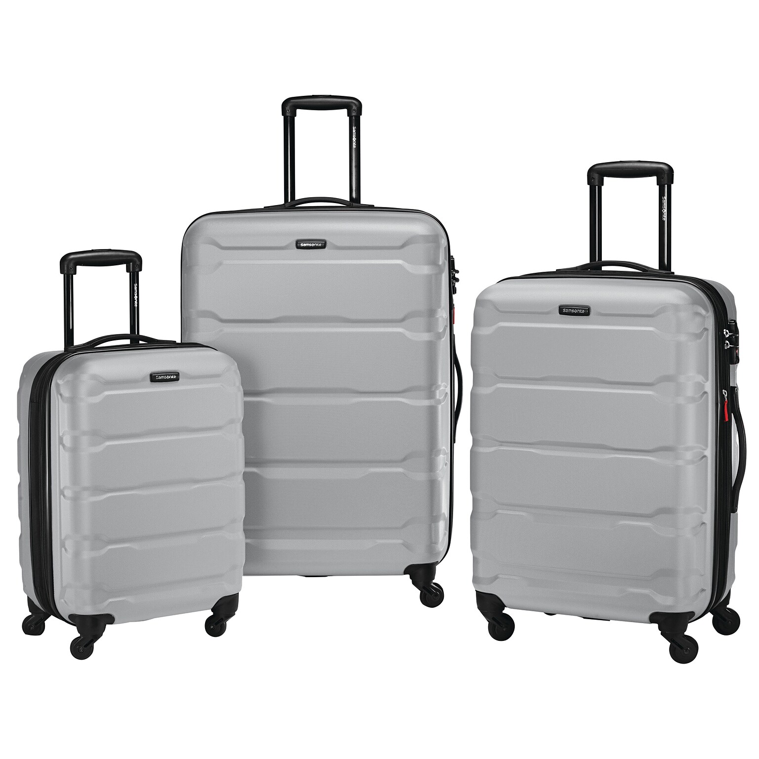 Samsonite Omni PC Polycarbonate 3-Piece Luggage Set, Silver (68311-1776)