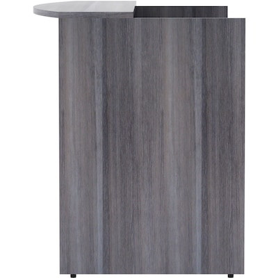 Lorell Essentials Series 72" W Front Reception Desk, Gray (LLR69595)