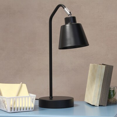 Simple Designs Sleek Essentials LED Desk Lamp, 16", Black (LD1077-BLK)