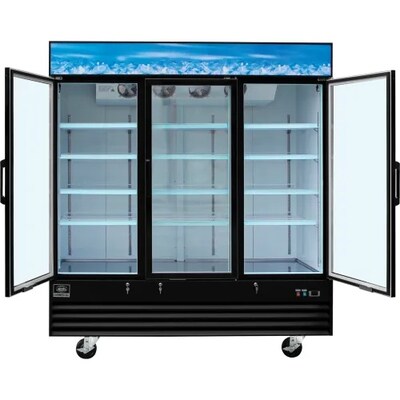 Global Industrial Nexel Merchandiser Refrigerator, 3 Glass Doors, 53 Cu. Ft. (243037)