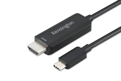 Kensington 6 ft. HDMI to USB C Video Cable, Male to Male, Black (K38343WW)