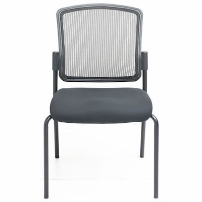 Lorell Mesh Back Steel Guest Chair, Armless, Black (LLR23102)