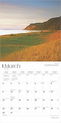 2025 BrownTrout Michigan Coast 12" x 12" Monthly  Wall Calendar (9781975475253)