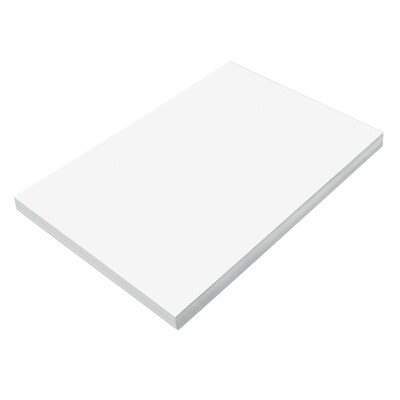 Prang 12" x 18" Construction Paper, Bright White, 100 Sheets/Pack, 5 Packs/Bundle (PAC8708-5)
