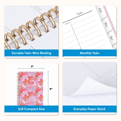 2027 Blue Sky 5" x 8" Weekly & Monthly Planner, Pink (164279)